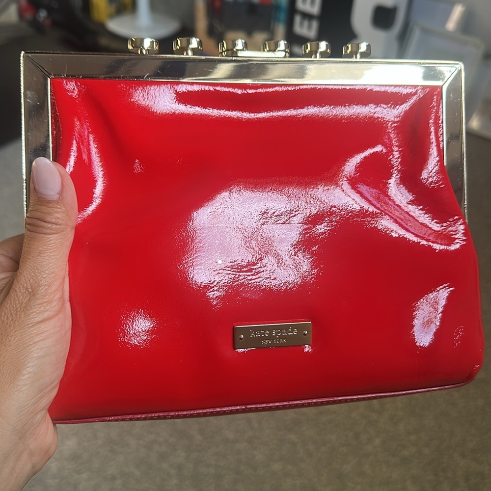 Kate Spade Red Clutch Bag - Picture 8 of 8